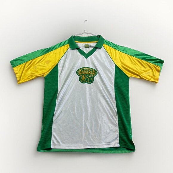 A Marca Bavaria Brazil Jersey Shirt Brazilian Beer Mens L Short Sleeve Green - Picture 1 of 16
